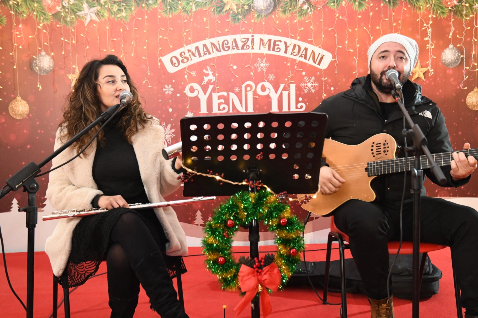 Bursa Osmangazi&rsquo;de Yeni Yıl Festivali'nde akustik r&uuml;zgarı